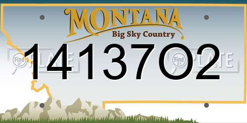 14137O2 Montana License Plate