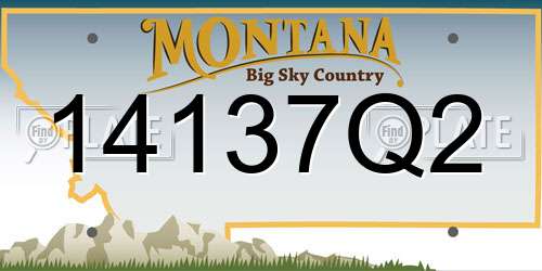 14137Q2 Montana License Plate