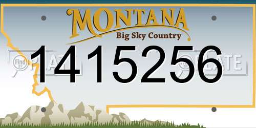 1415256 Montana License Plate
