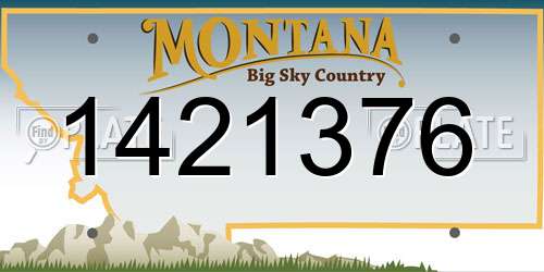 1421376 Montana License Plate