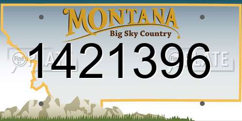1421396 Montana License Plate