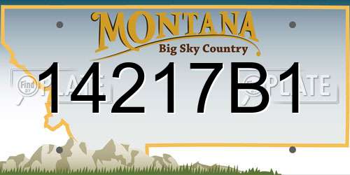 14217B1 Montana License Plate