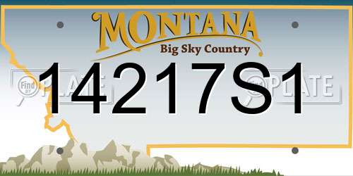 14217S1 Montana License Plate
