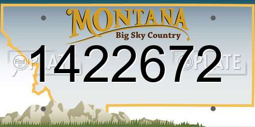 1422672 Montana License Plate