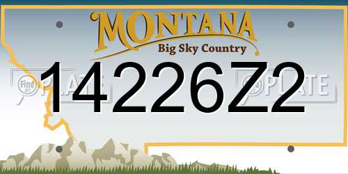 14226Z2 Montana License Plate