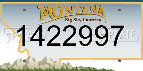 1422997 Montana License Plate
