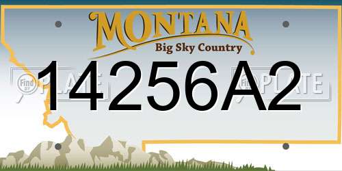 14256A2 Montana License Plate