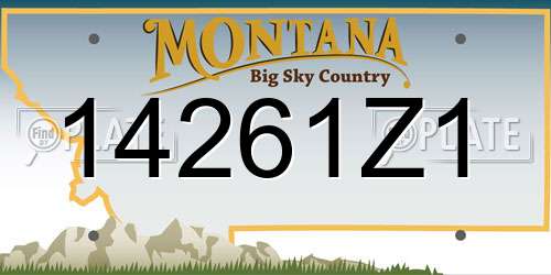 14261Z1 Montana License Plate