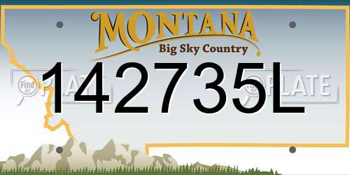 142735L Montana License Plate