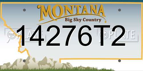14276T2 Montana License Plate