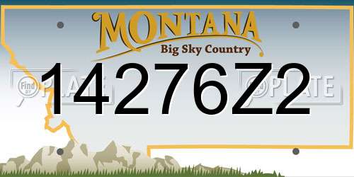 14276Z2 Montana License Plate