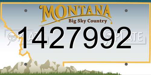 1427992 Montana License Plate