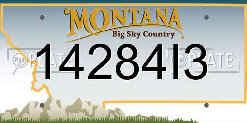 14284I3 Montana License Plate