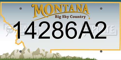 14286A2 Montana License Plate