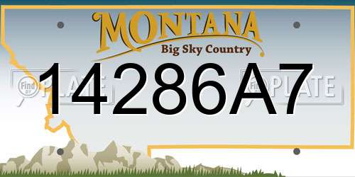 14286A7 Montana License Plate