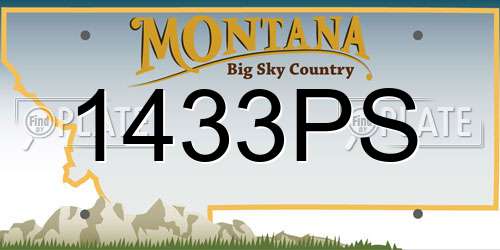 1433PS Montana License Plate
