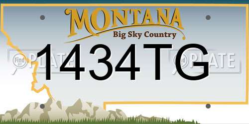 1434TG Montana License Plate