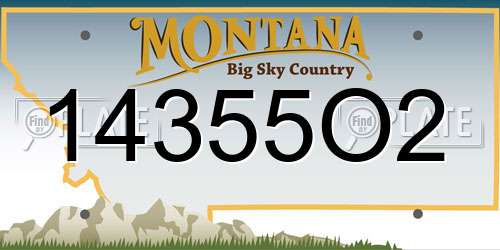 14355O2 Montana License Plate