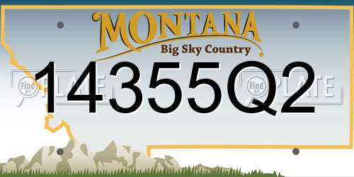 14355Q2 Montana License Plate