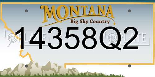 14358Q2 Montana License Plate