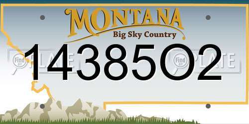 14385O2 Montana License Plate