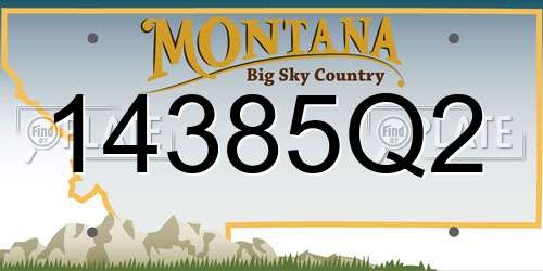 14385Q2 Montana License Plate