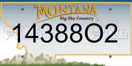 14388O2 Montana License Plate