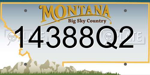 14388Q2 Montana License Plate