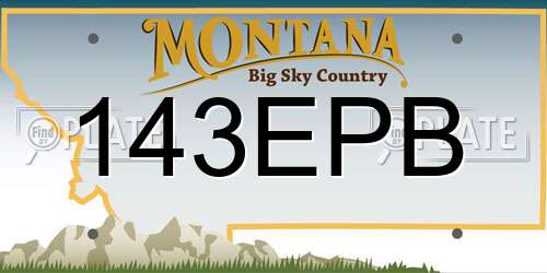 143EPB Montana License Plate