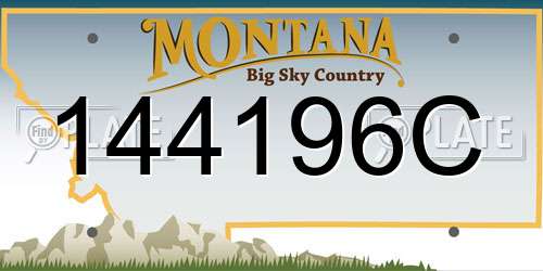 144196C Montana License Plate