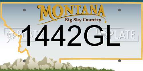1442GL Montana License Plate