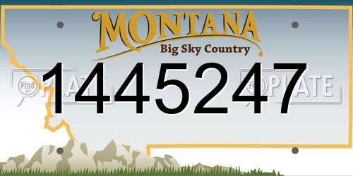 1445247 Montana License Plate