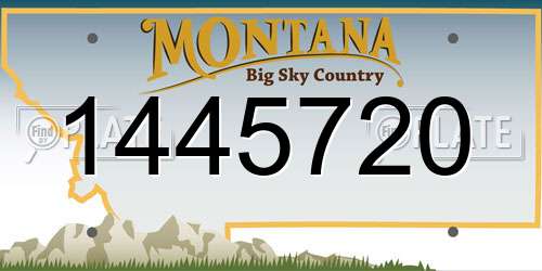 1445720 Montana License Plate