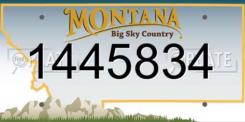 1445834 Montana License Plate