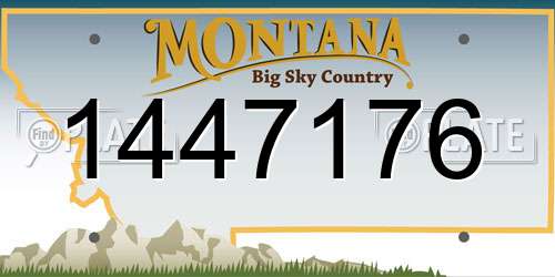 1447176 Montana License Plate