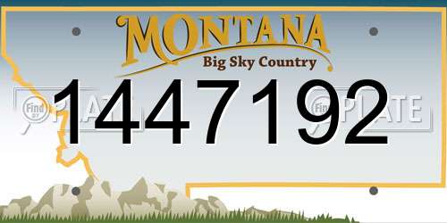 1447192 Montana License Plate