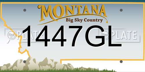 1447GL Montana License Plate