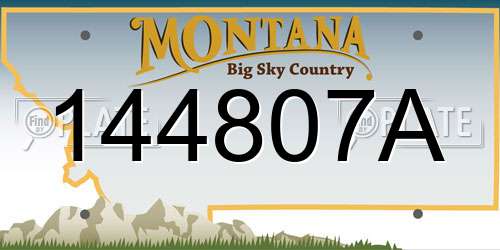 144807A Montana License Plate