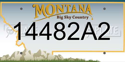 14482A2 Montana License Plate