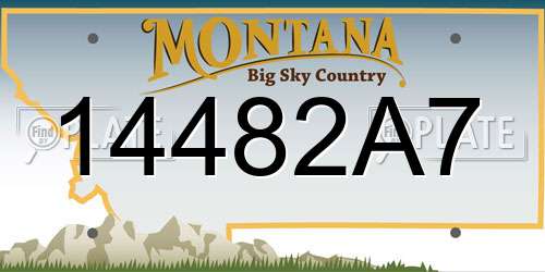 14482A7 Montana License Plate