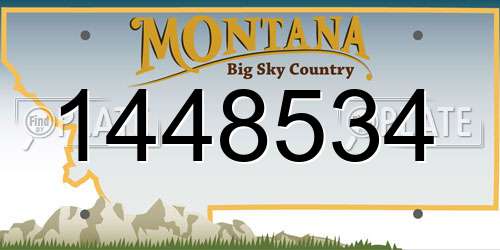 1448534 Montana License Plate