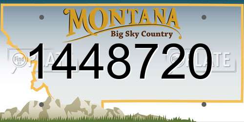 1448720 Montana License Plate
