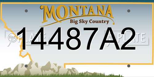 14487A2 Montana License Plate