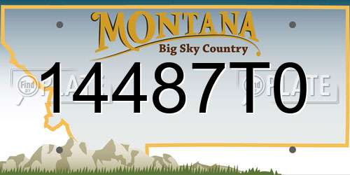 14487T0 Montana License Plate