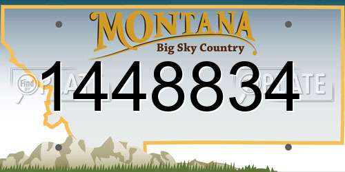 1448834 Montana License Plate