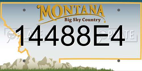 14488E4 Montana License Plate
