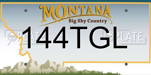 144TGL Montana License Plate