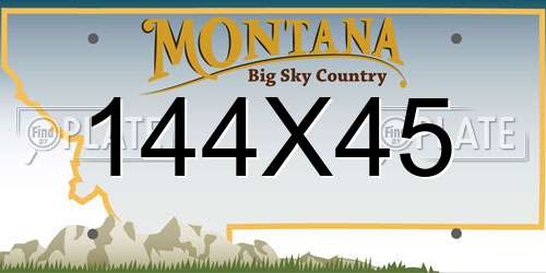 144X45 Montana License Plate