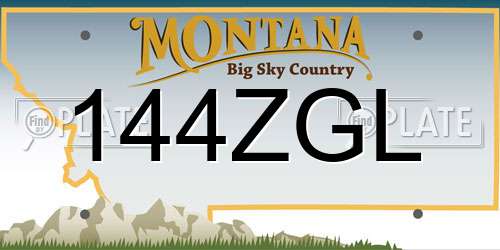 144ZGL Montana License Plate