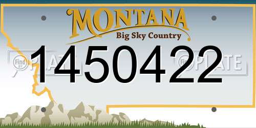 1450422 Montana License Plate